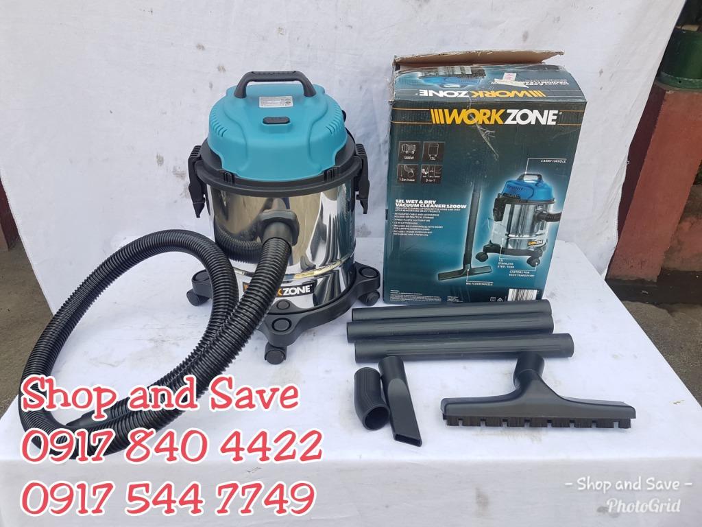 Wet and Dry Vacuum Cleaner 12L Workzone, Furniture & Home Living, Cleaning & Homecare Supplies