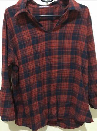 Blouse kotak lucu