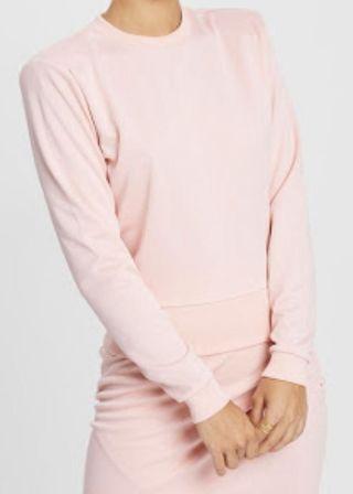 Baby pink work out sweater