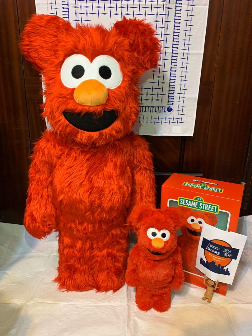 只供欣賞) Bearbrick elmo costume 400% 1000% be@rbrick sesame street 芝麻街