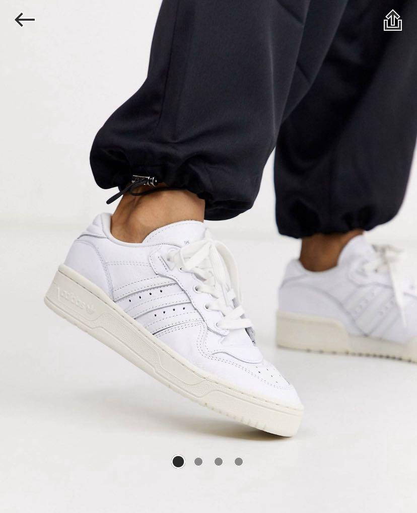 Adidas originals rivalry low trainers in white discount
