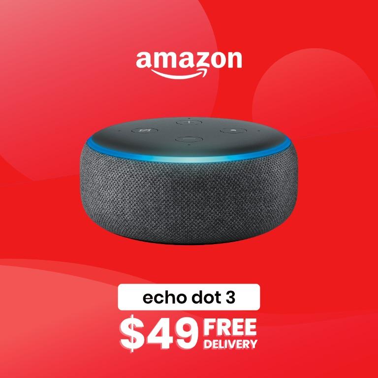 Amazon Echo Dot 3 (Category: Portable Audio Accessories) located in Singapore. Submitted by hyong (Listing ID 275297041, Image 1). Description: 🔥 Amazon Echo Dot 3 🌟 Set is Sealed and Brand New !! 🚚 Free Qxpress Doorstep Delivery !! 🥇 30 Days Local Warranty !! 🏆 Received 5/5 on Tomsguide.com ! ▶️ https://www.youtube.com/watch?v=e9pIMjGm_n0 -------- 🌟 Ask Alexa to play music, answer questions, read the news, check the weather, set alarms, co