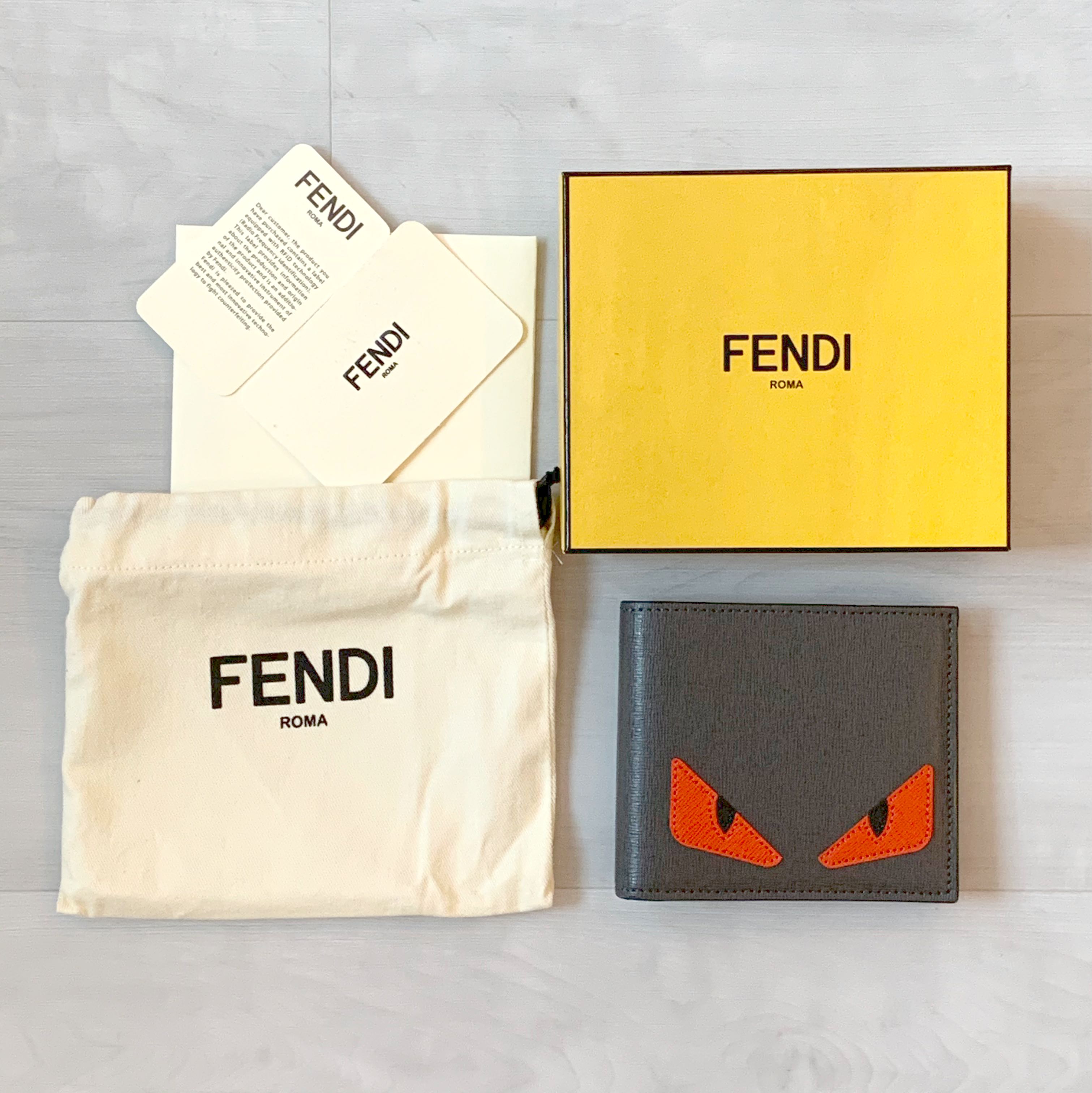 Authentic Fendi bag bug monster wallet Men s Fashion Watches