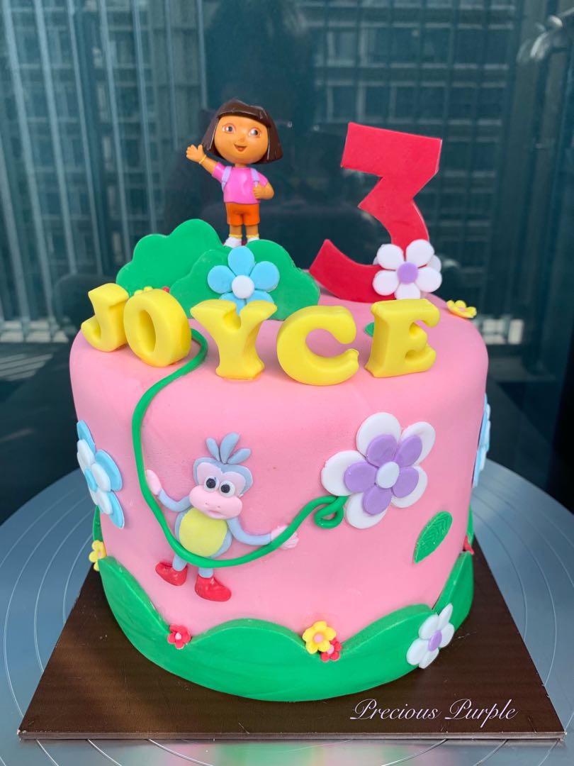 Dora, Boots and Swiper Cake 11 | Fondant cakes birthday, Dora cake, Dora  birthday cake