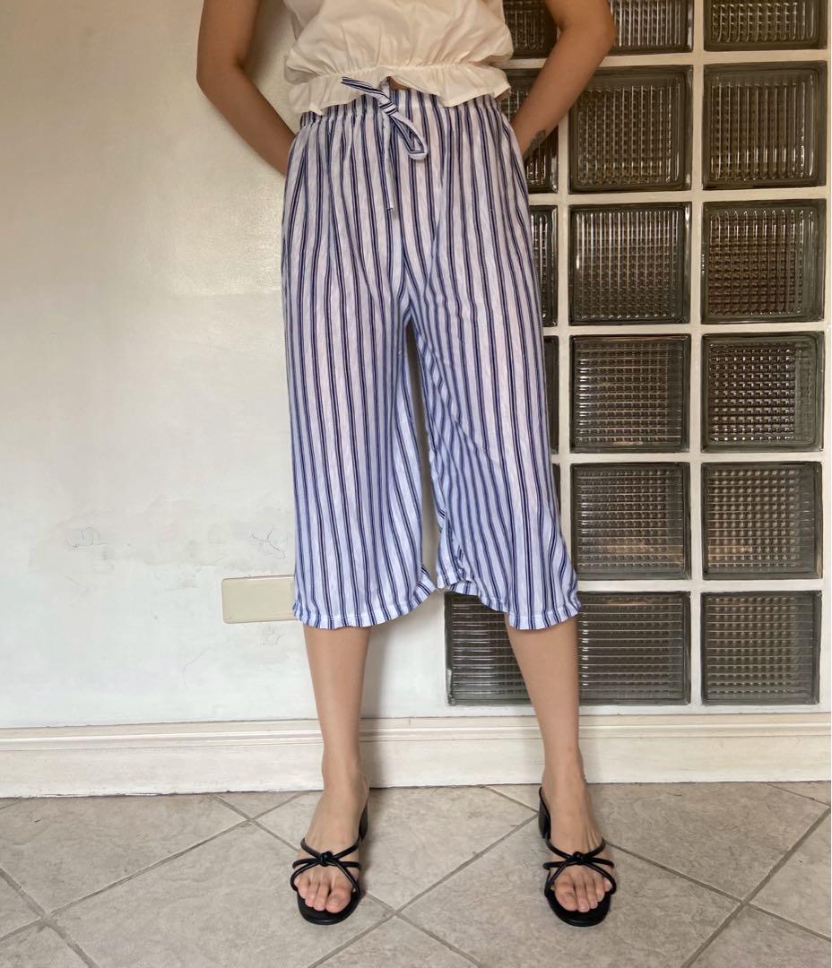 BRAND NEW Blue stripes square pants Free size, Women's Fashion, Bottoms,  Other Bottoms on Carousell