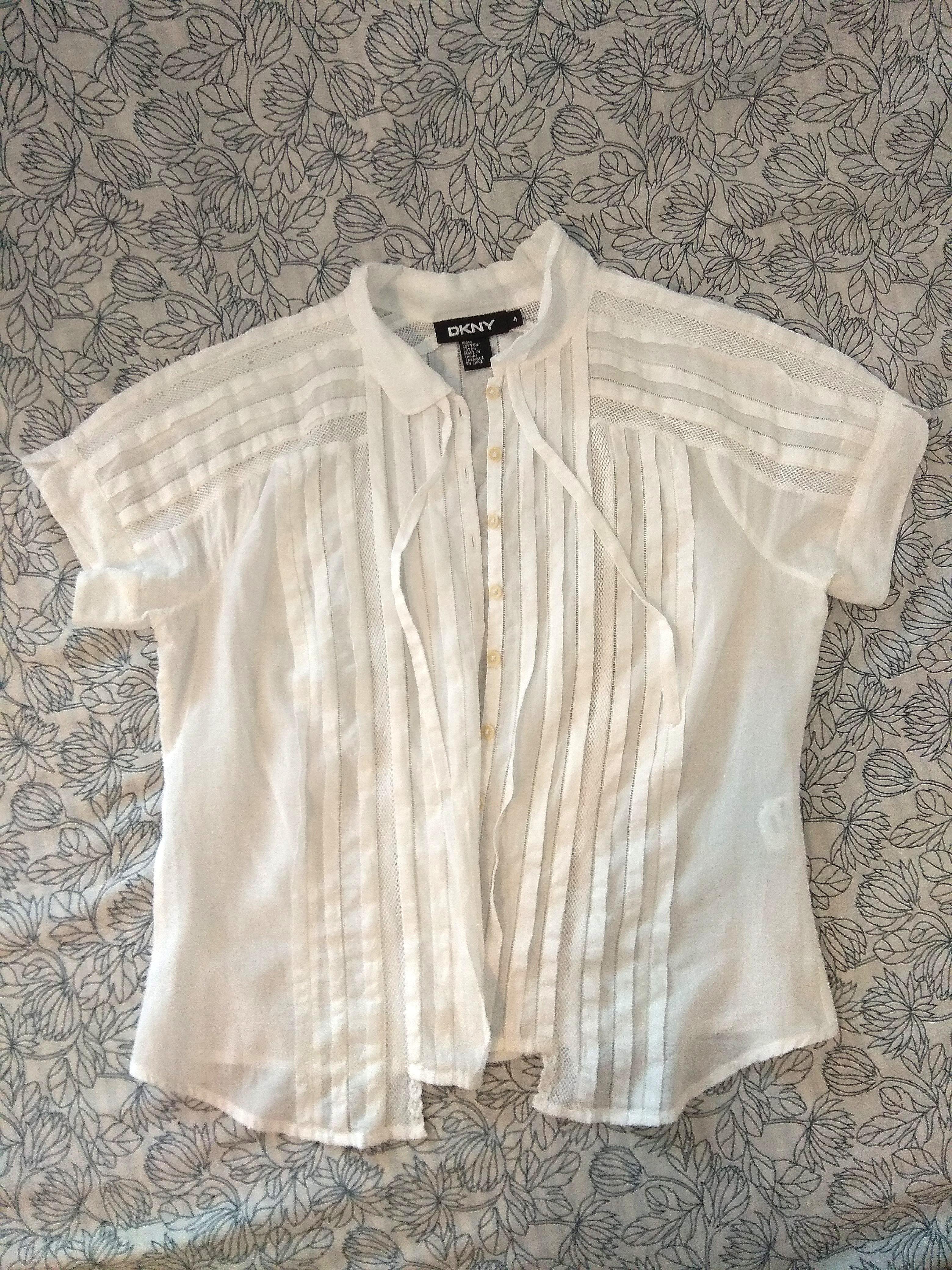 dkny white blouse
