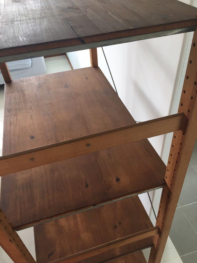 Ikea Large Wooden Shelves, Furniture & Home Living, Furniture, Shelves