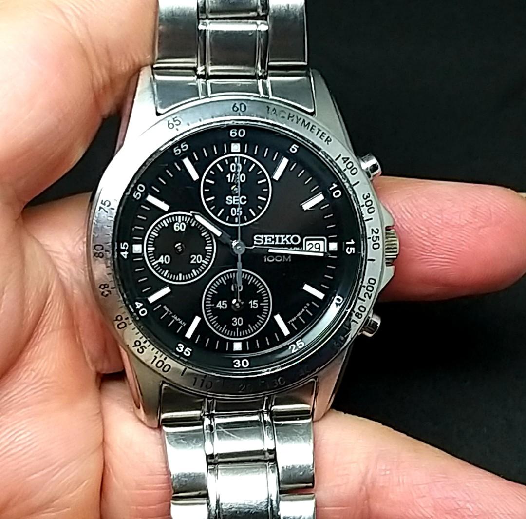 Jam tangan Seiko Chronograph 7T92 ORI, Fesyen Pria, Jam Tangan di Carousell