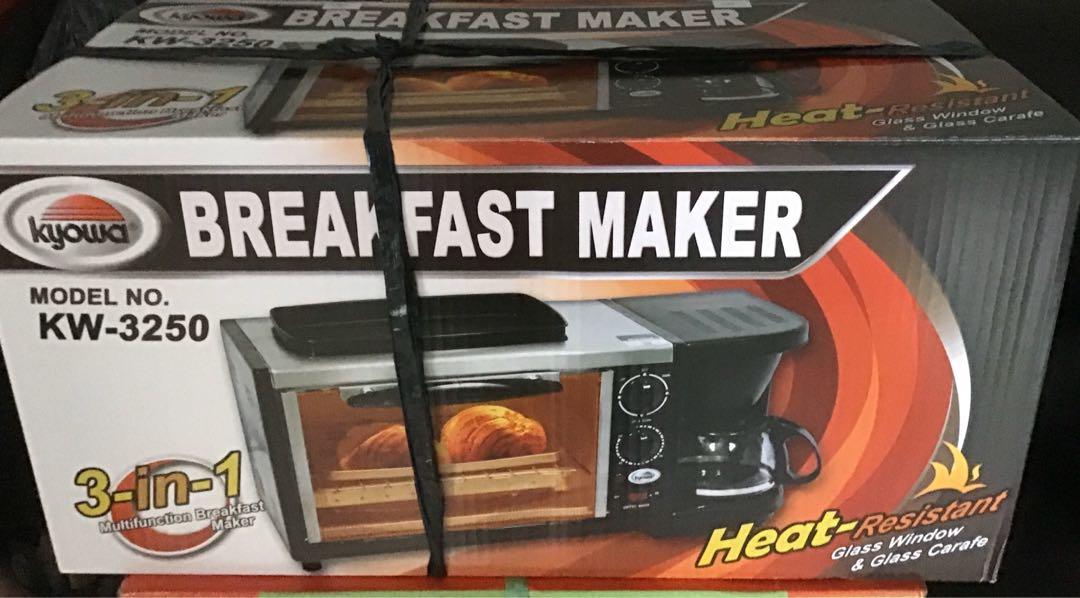 Kyowa breakfast maker 3 in 1 (Category: Breadmakers) located in Manila. Submitted by malou.20 (Listing ID 275296264, Image 1). Description: Kyowa breakfast maker.