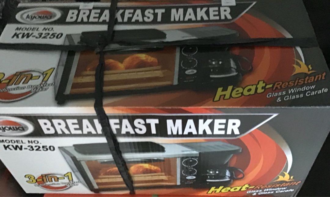 Kyowa breakfast maker 3 in 1 (Category: Breadmakers) located in Manila. Submitted by malou.20 (Listing ID 275296264, Image 2). Description: Kyowa breakfast maker.