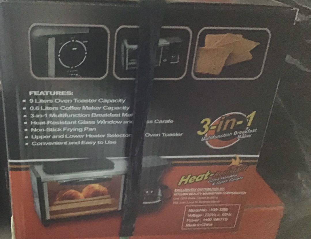Kyowa breakfast maker 3 in 1 (Category: Breadmakers) located in Manila. Submitted by malou.20 (Listing ID 275296264, Image 3). Description: Kyowa breakfast maker.
