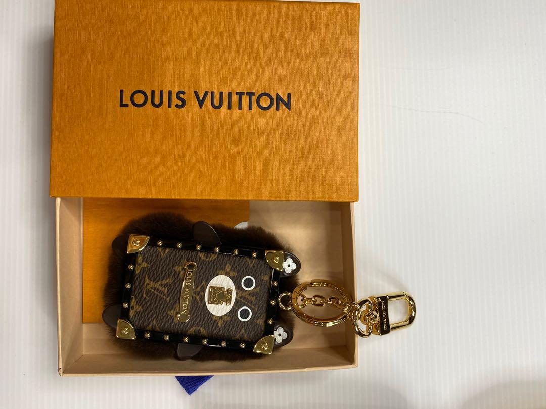 Louis Vuitton LOUIS VUITTON Wild Fur Monogram Eye-Trunk Bear Bag Charm