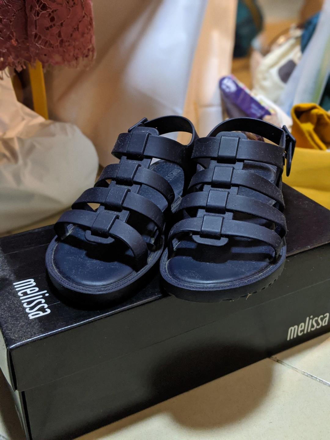 Melissa Flox Gladiator Sandals Navy Blue Women s Fashion Footwear Sandals on Carousell