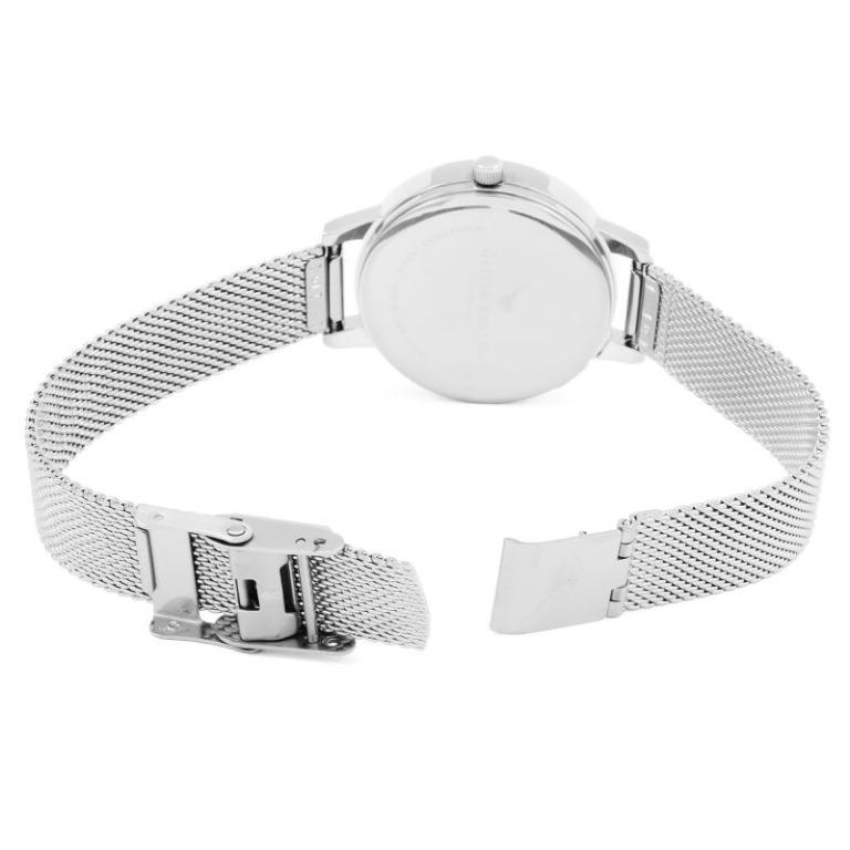 In Stock Olivia Burton White Dial 30mm Mesh Rose Gold Silver