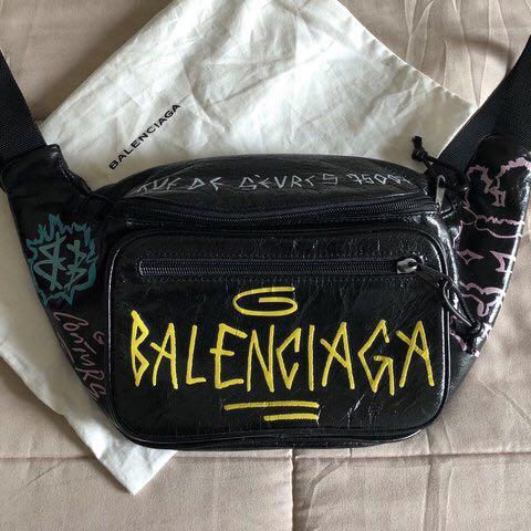 Balenciaga: Black Large Army Belt Bag | SSENSE