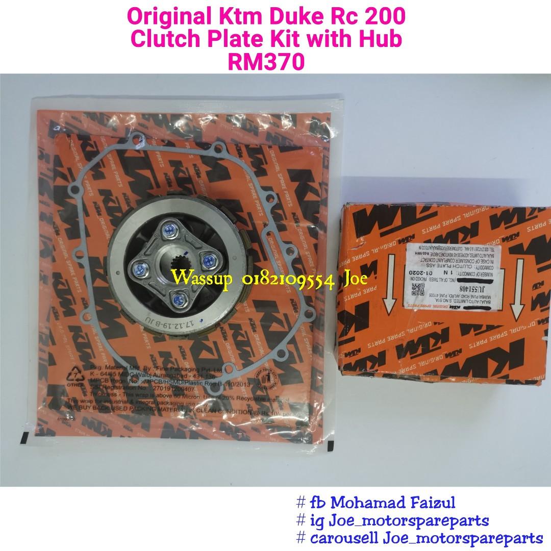 Original Ktm Duke 200 Clutch Plate Kit with Hub, Auto Accessories on Carousell