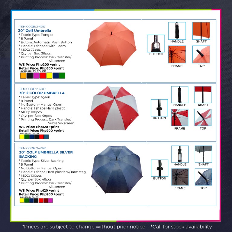 Personalized foldable nylon golf beach umbrella company event souvenir giveaway