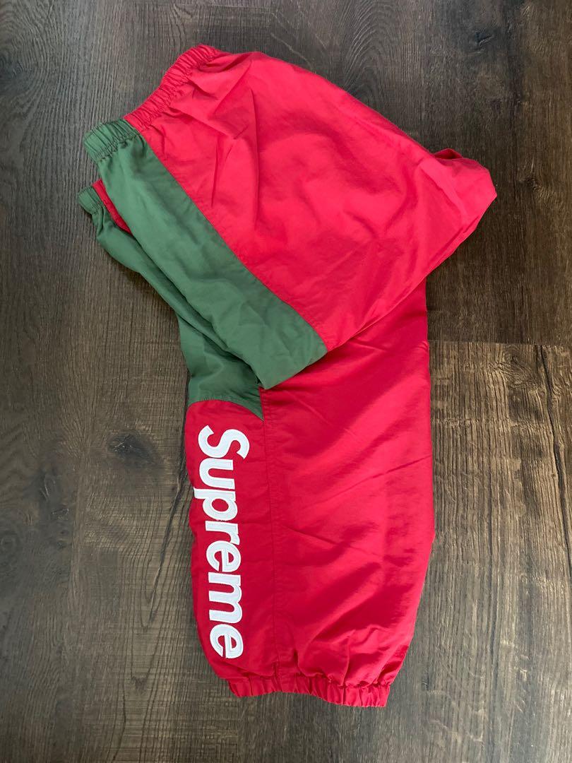 supreme side logo track pants