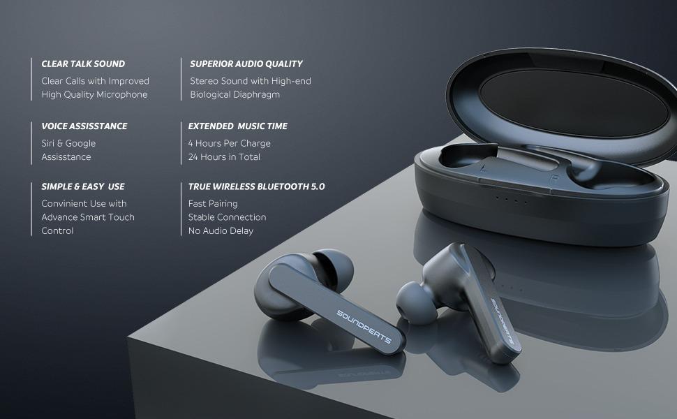 SOUNDPEATS TrueCapsule True Wireless Earbuds V5.0 Audio Earphones on Carousell