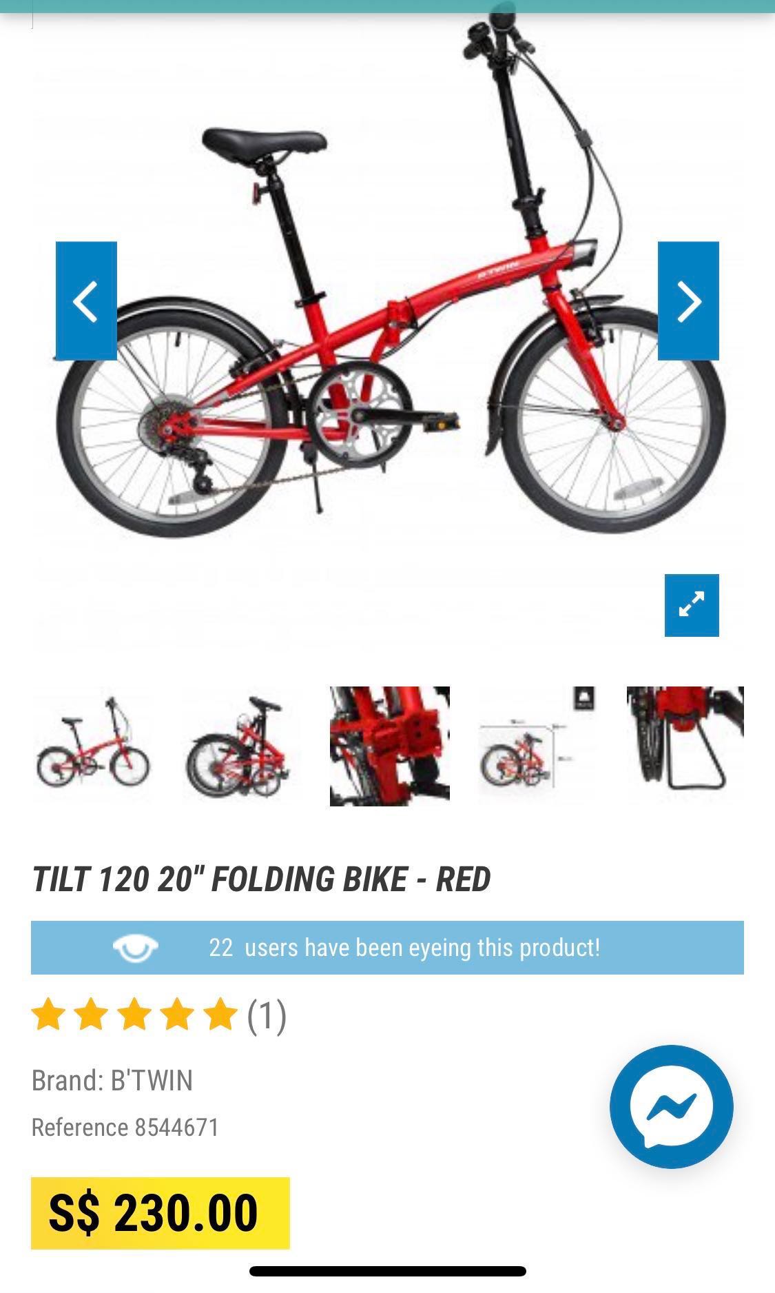 btwin tilt 120 folding bike