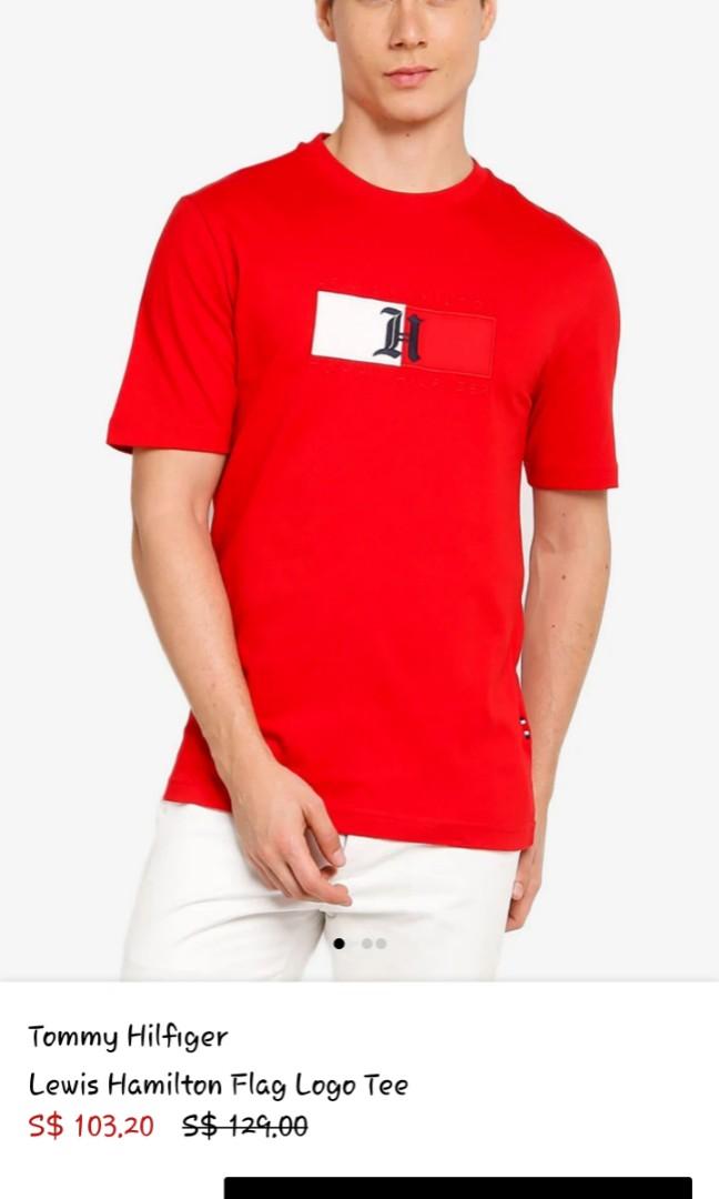 Tommy Hilfiger Lewis Hamilton Flag Logo Black T Shirt, Men'S Fashion, Tops  & Sets, Tshirts & Polo Shirts On Carousell