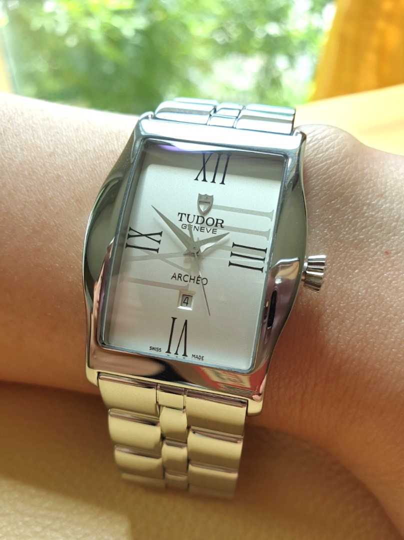 Tudor Archeo 30100 Automatic White Dial Steel Mens Rolex Cartier