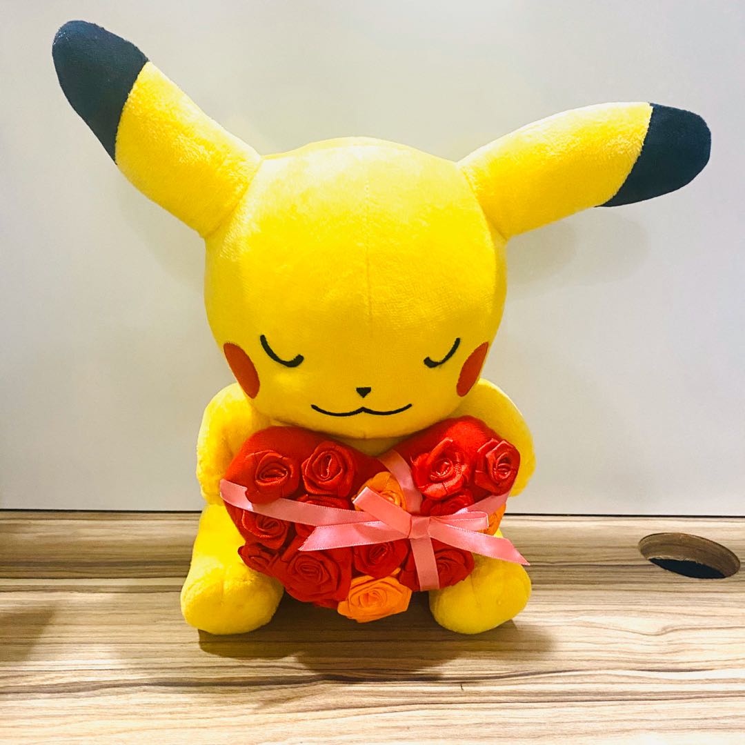 Valentine s Day Pok mon Heart Pikachu plush about 29cm x 20cm