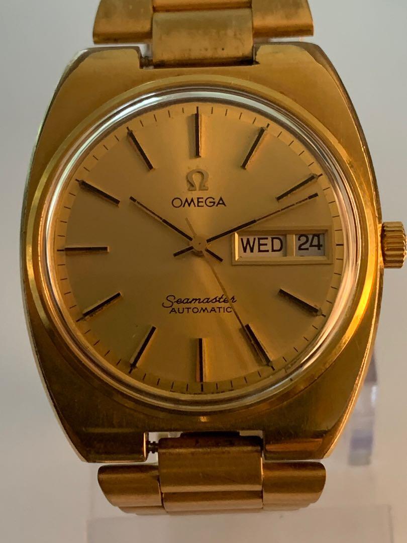 Vintage Omega Seamaster Automatic Gold Played Watch, Women's Fashion