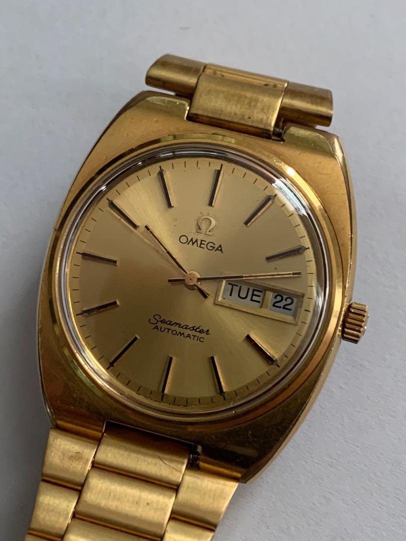Vintage Omega Seamaster Automatic Gold Played Watch, Women's Fashion ...