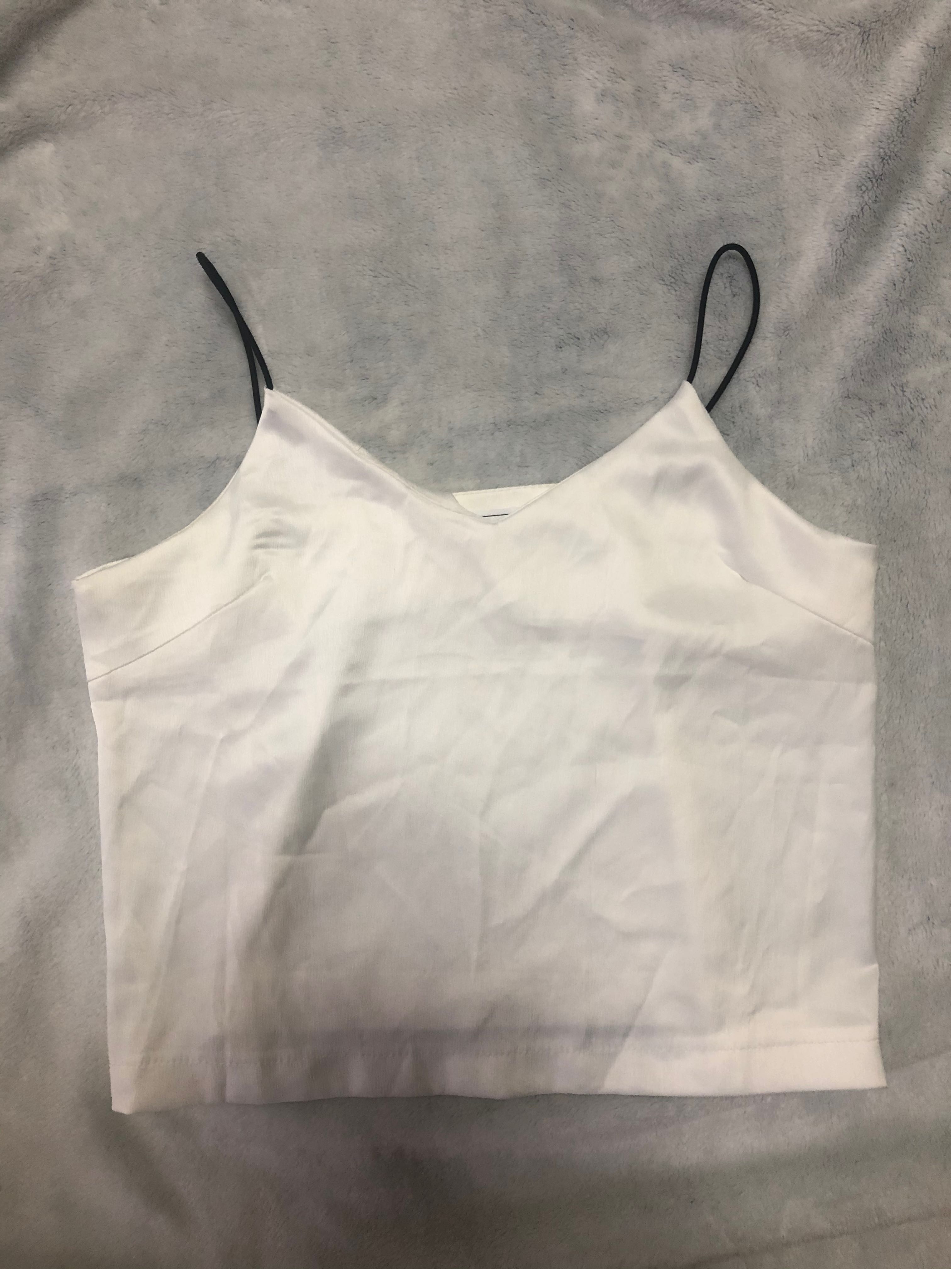 white spaghetti shirt