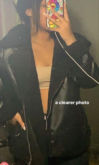 Ardene Leather Sherpa Jacket