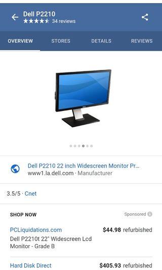 Dell P2210t monitor