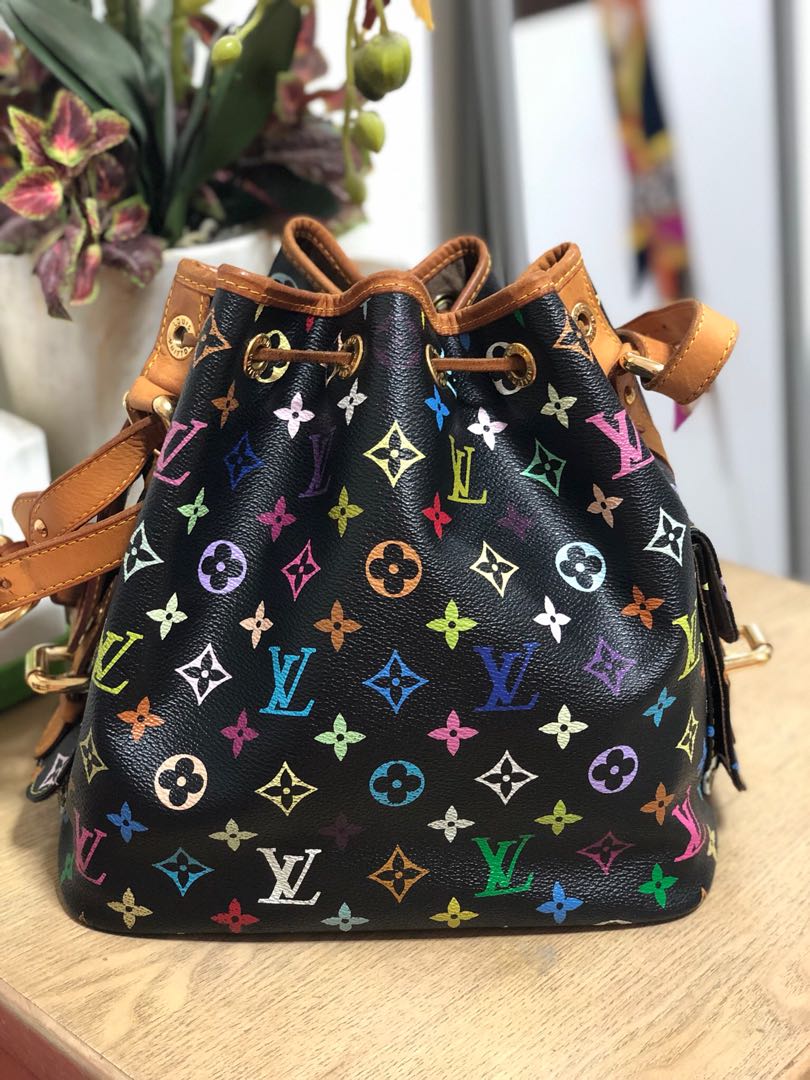 Authentic Louis Vuitton Petite Noe Multicolor Bag Purse - clothing