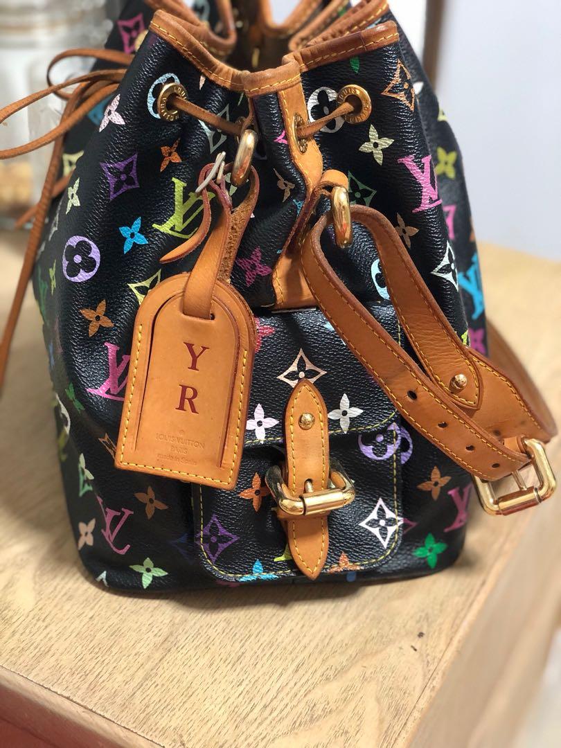 RESERVED: Authentic LOUIS VUITTON Murakami White Monogram Multicolore Petit  Noe Bag NO Drawstring Lace, Luxury, Bags & Wallets on Carousell