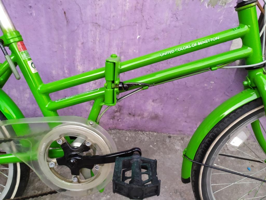 Benetton Folding Bike Free Delivery And Negotiable Sports Bicycles On Carousell United colors of benetton▪vtg▪small backpack▪green w/clear front pocket▪htf. benetton folding bike free delivery and negotiable