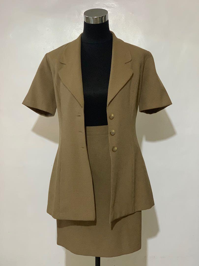 Brown terno blazer and skirt (Category: Skirts) located in Cavite. Submitted by istinej (Listing ID 275393386, Image 1). Description: .