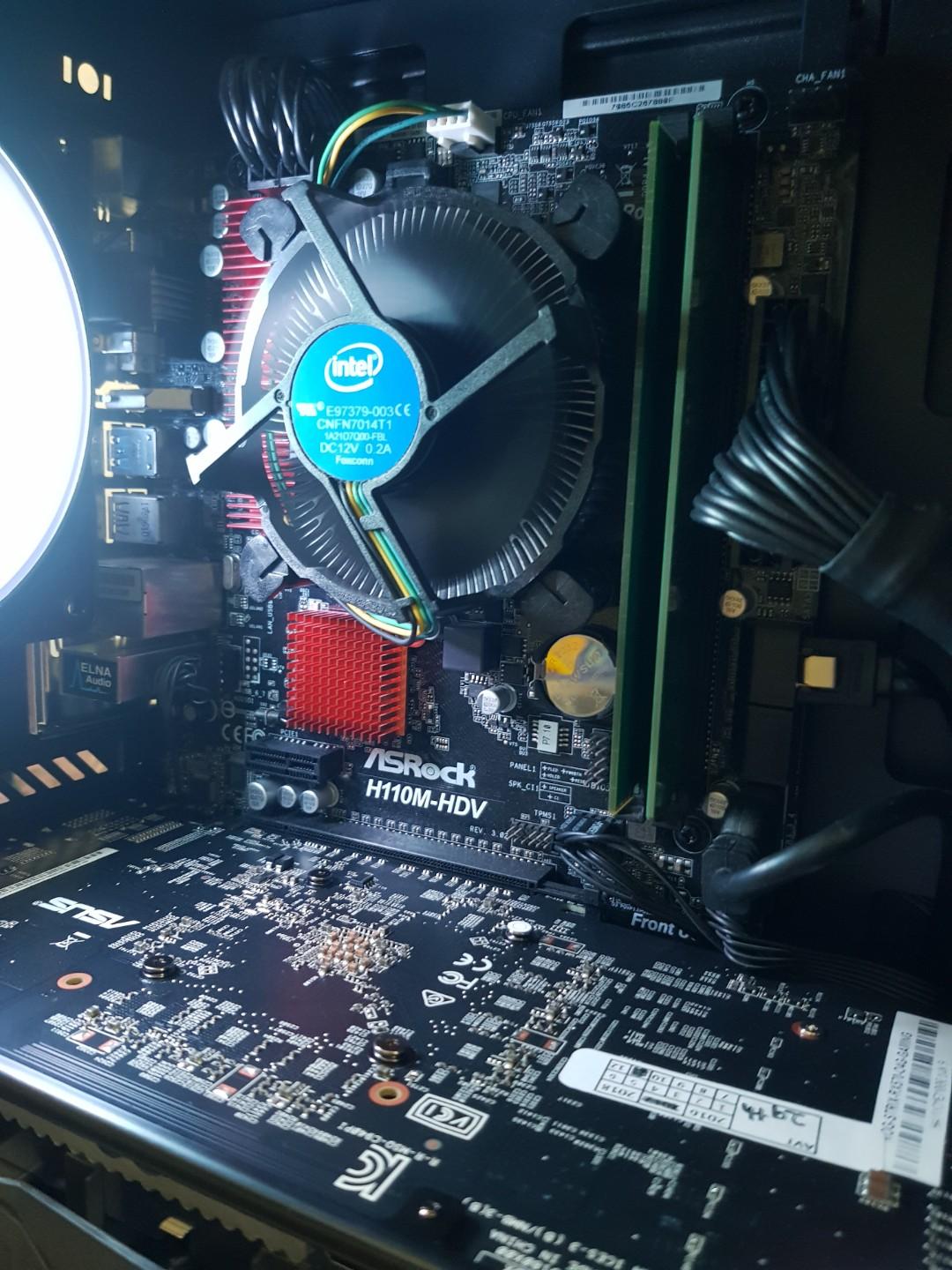 Budget Gaming PC Intel G4560 16GB RX570 Asus Fortnite Battlefield