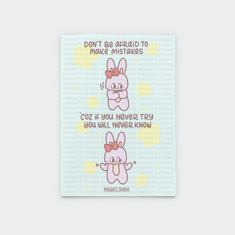 Don T Be Afraid To Make Mistakes Print Design Craft Art Prints On Carousell