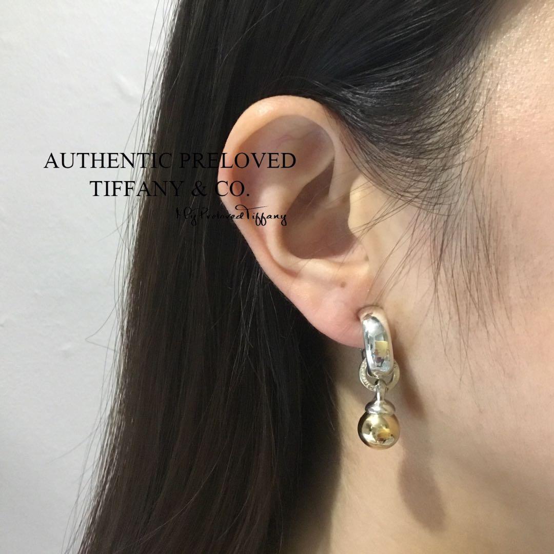 tiffany gold bead earrings