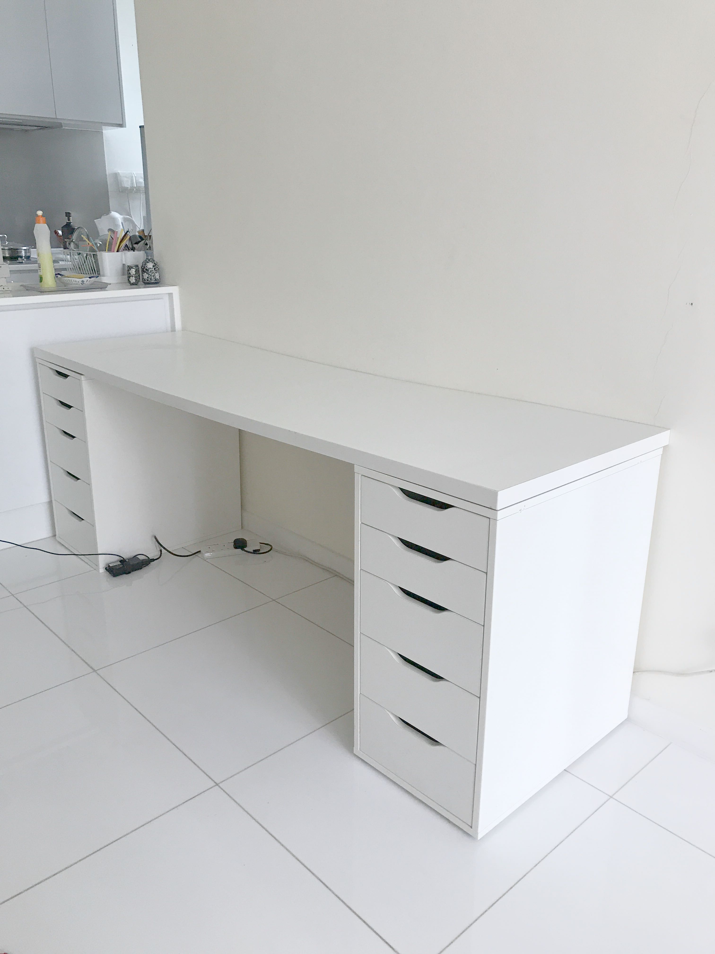 IKEA Table with Drawers, Furniture & Home Living, Furniture, Tables