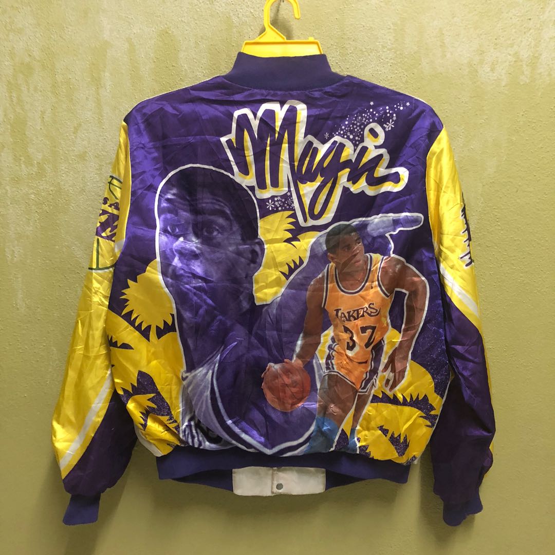 Lakers Magic Johnson Chalk Line Jackets Men S Fashion Clothes