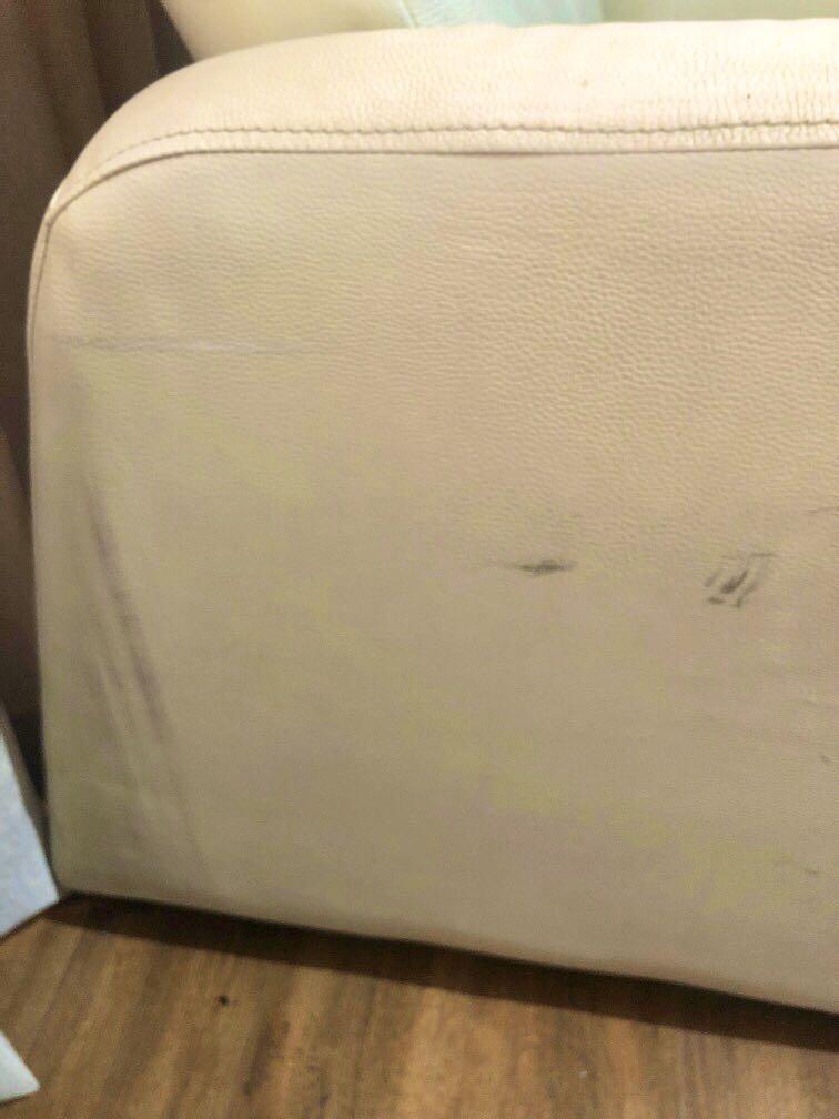 Lazyboy recliner off white leather, Furniture & Home Living, Furniture