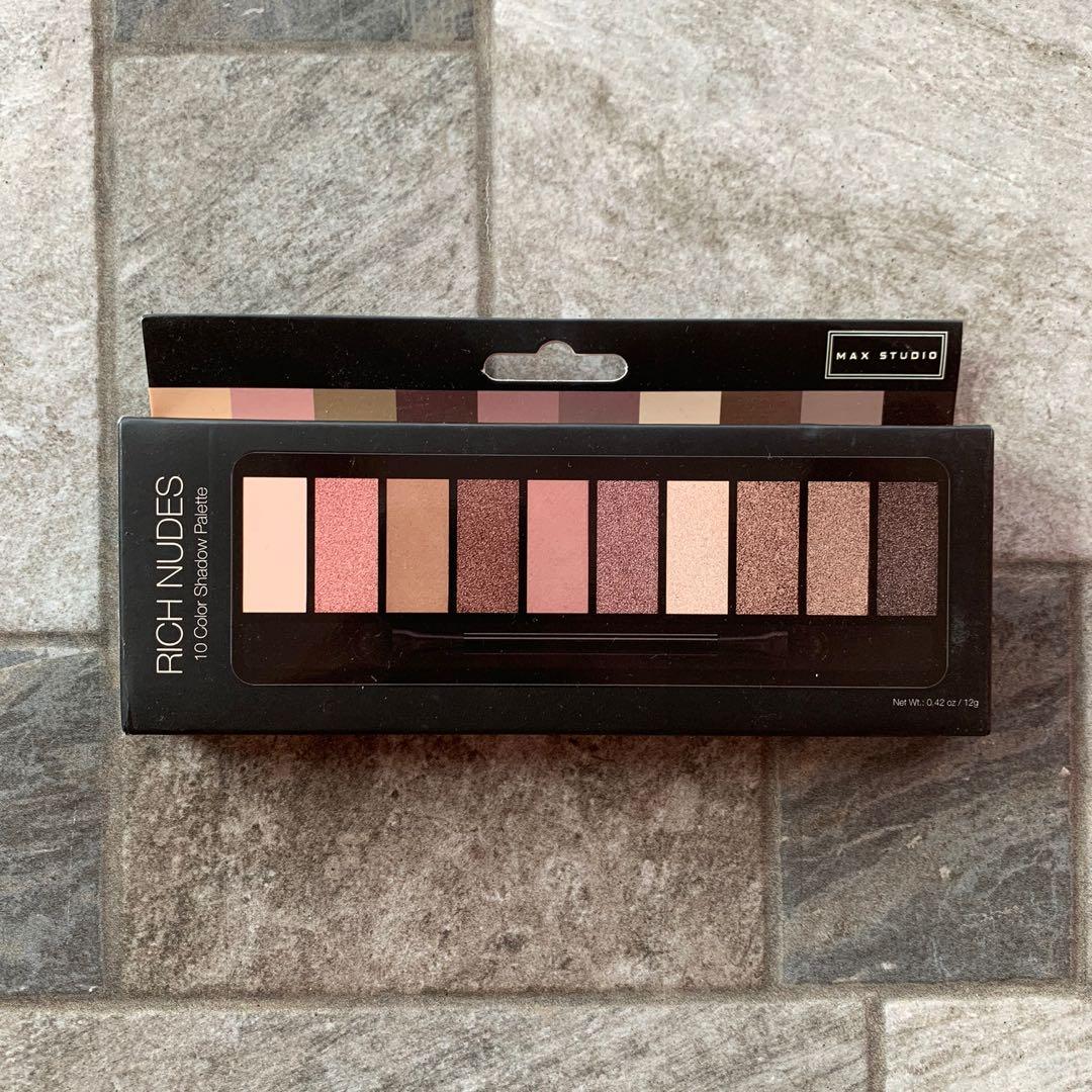 MAX Studio Rich Nudes Eyeshadow Palette, Beauty & Personal Care, Face,  Makeup on Carousell