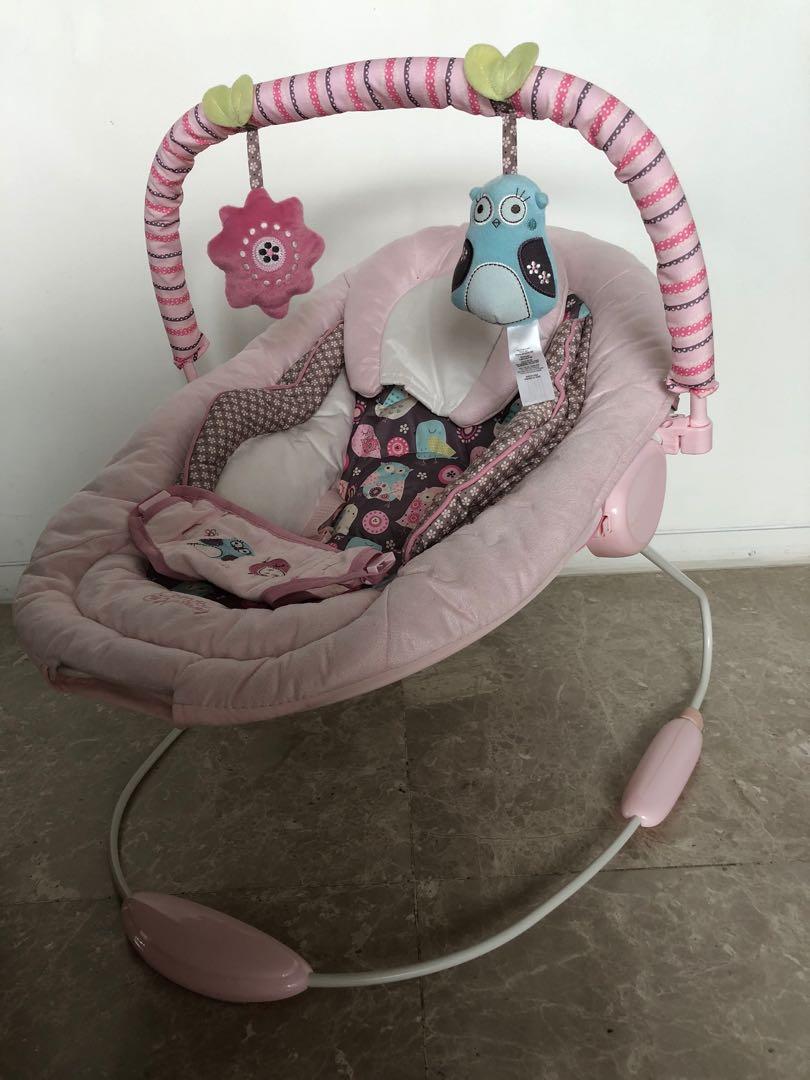 pink bouncer chair