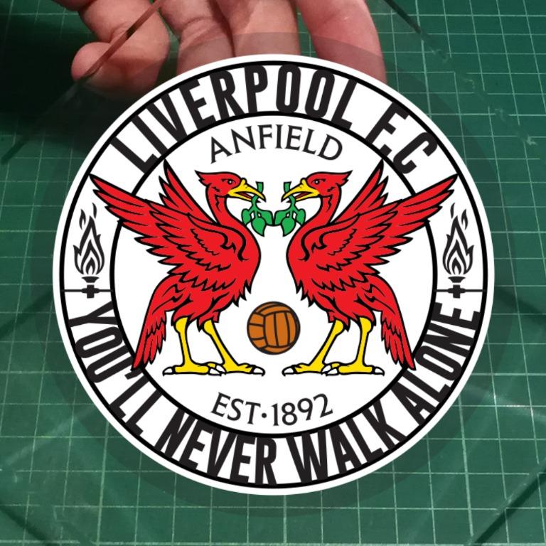 Removable Static Cling Car Decals Liverpool Football Club Lcf Anfield Red Liverbirds You Ll Never Walk Alone Ynwa 11cm Diameter Free Normal Mail Hobbies