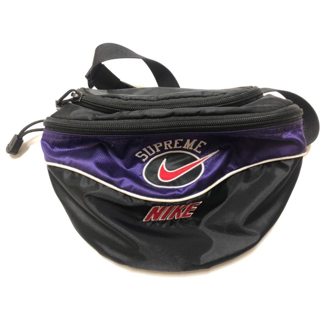 Supreme Nike 聯名 Water Resistant Nylon Shoulder Bag 腰包 肩背包 紫色, 他的時尚, 包包在旋轉拍賣