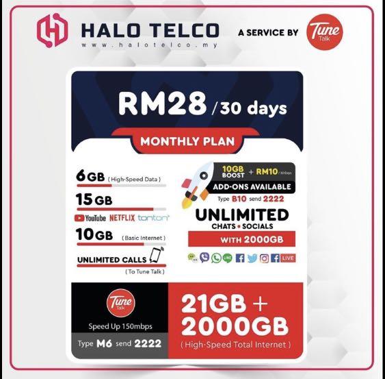 Tunetalk Halotelco Sim Murah Mobile Phones Tablets Others On Carousell