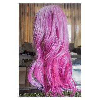 LONG PINK GRADIENT TWO-TONED WIG
