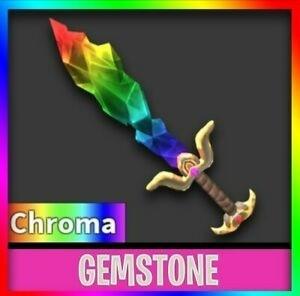 Murder Mystery 2 Mm2 Roblox Chroma Gemstone Toys Games Video Gaming In Game Products On Carousell - selling most of my mm2 knives for robux murdermystery2