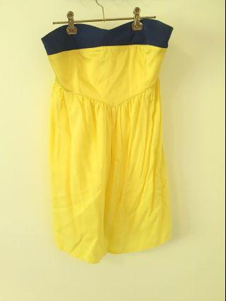 Strapless mini dress